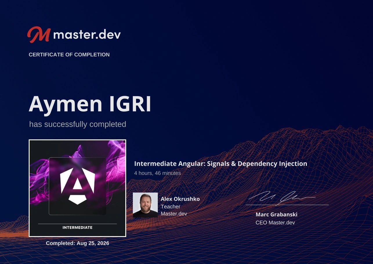 Intermediate Angular: Signals & Dependency Injection